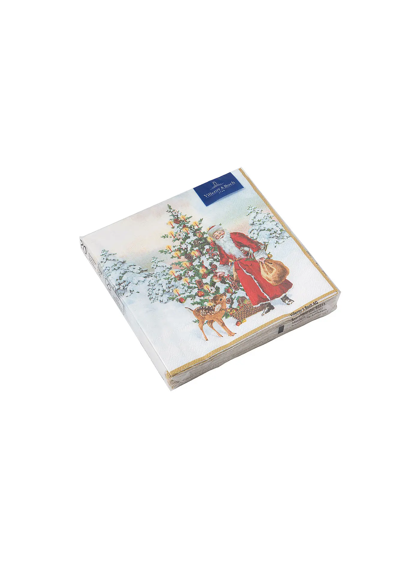 VILLEROY & BOCH | Weihnachts-Lunch Servietten Nikolaus 25x25cm | 